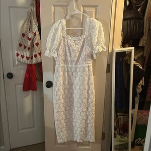 Bright White Lace Dress
